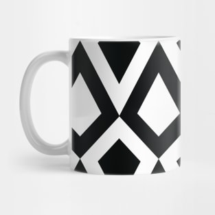 Black and White Diamond Seamless Pattern 008#001 Mug